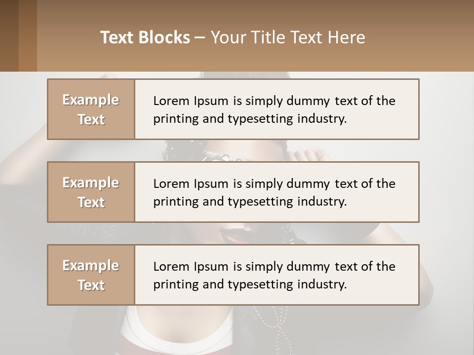 A Woman In A Leather Jacket With A Mask On Her Face PowerPoint Template