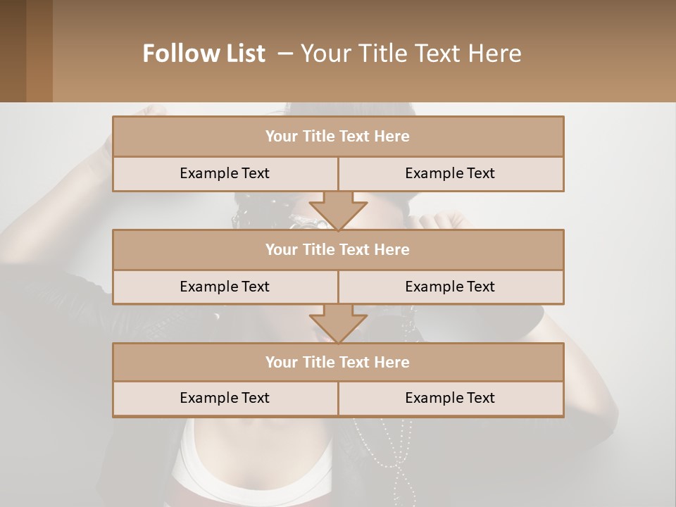 A Woman In A Leather Jacket With A Mask On Her Face PowerPoint Template