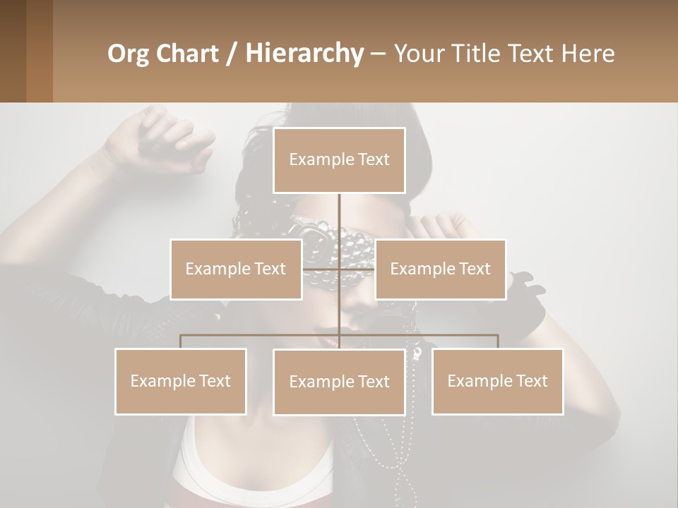 A Woman In A Leather Jacket With A Mask On Her Face PowerPoint Template