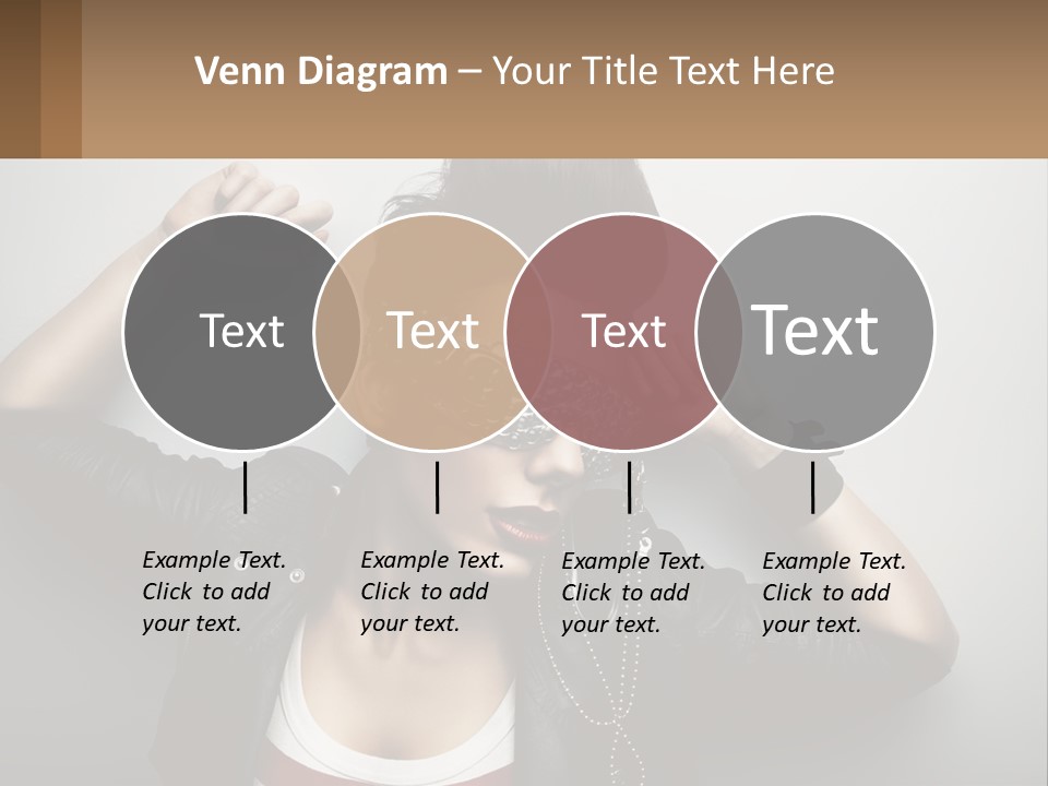 A Woman In A Leather Jacket With A Mask On Her Face PowerPoint Template