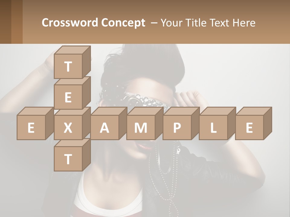 A Woman In A Leather Jacket With A Mask On Her Face PowerPoint Template