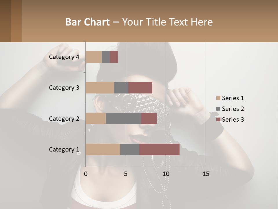 A Woman In A Leather Jacket With A Mask On Her Face PowerPoint Template