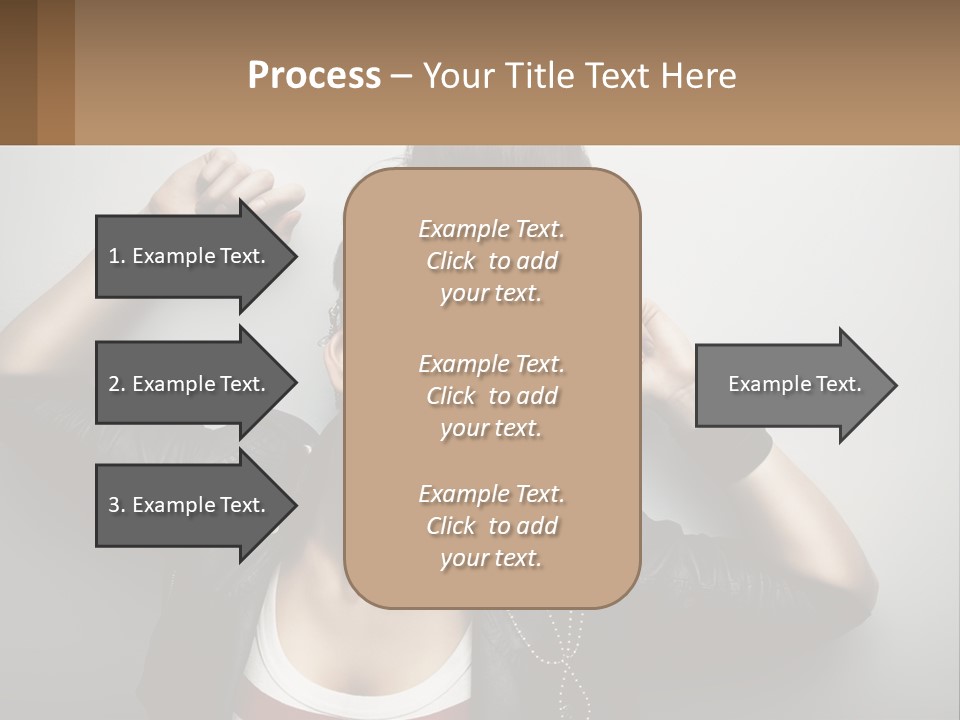 A Woman In A Leather Jacket With A Mask On Her Face PowerPoint Template