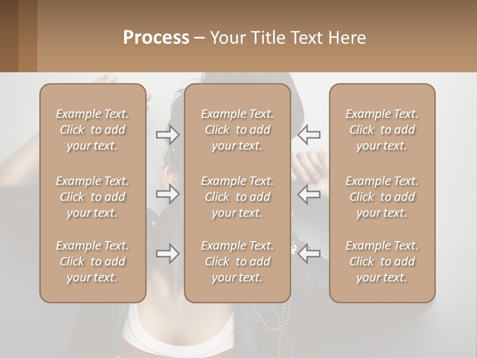 A Woman In A Leather Jacket With A Mask On Her Face PowerPoint Template