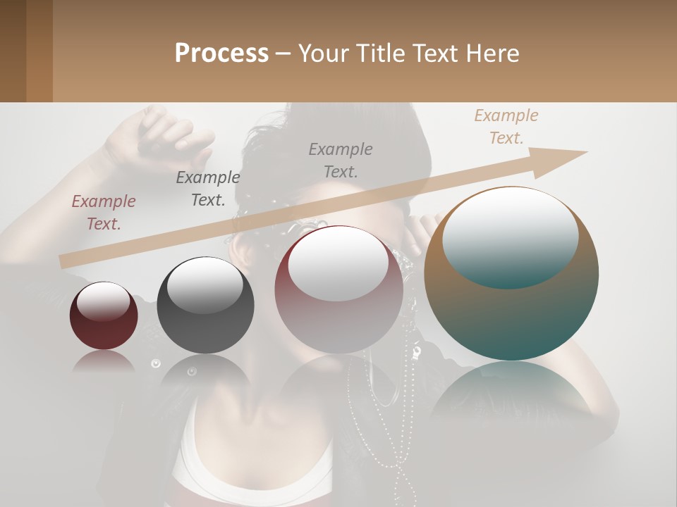 A Woman In A Leather Jacket With A Mask On Her Face PowerPoint Template