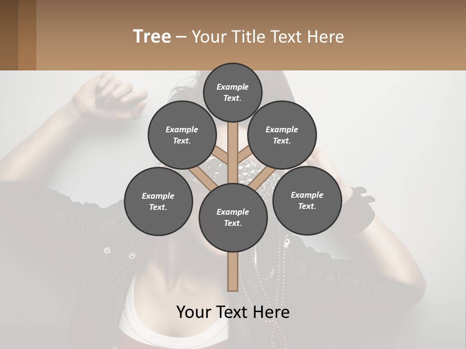 A Woman In A Leather Jacket With A Mask On Her Face PowerPoint Template