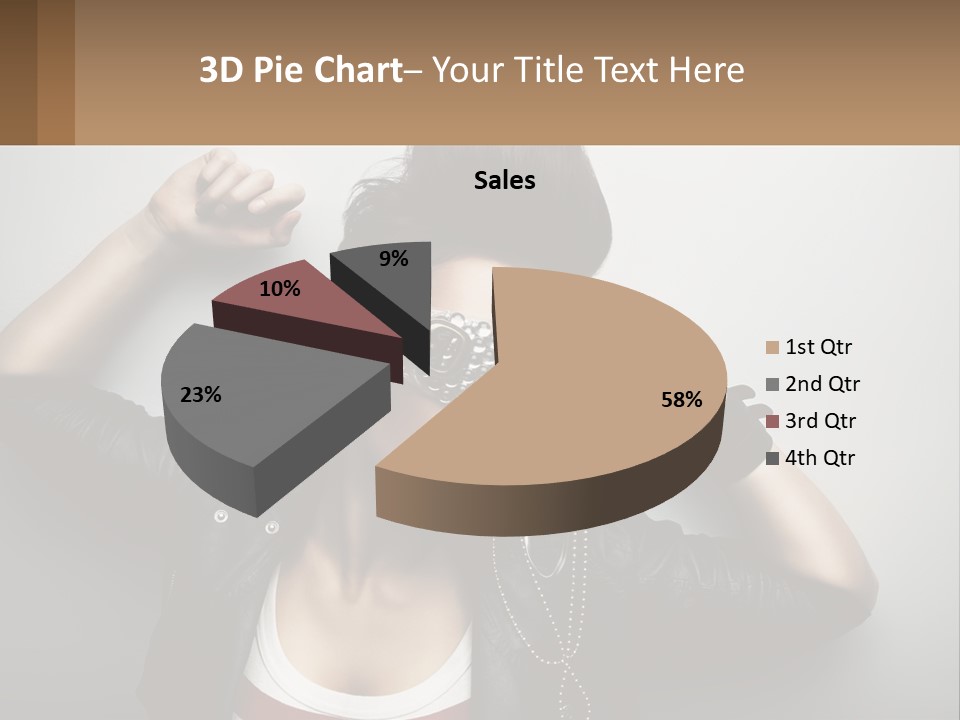 A Woman In A Leather Jacket With A Mask On Her Face PowerPoint Template
