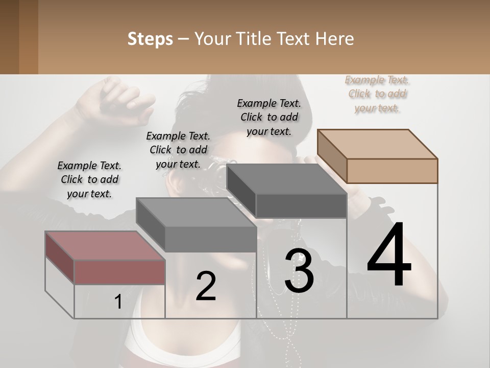 A Woman In A Leather Jacket With A Mask On Her Face PowerPoint Template