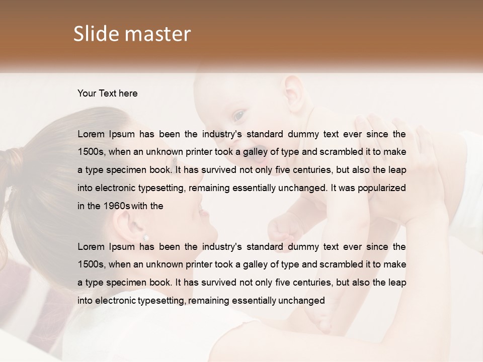 A Woman Holding A Baby In Her Arms PowerPoint Template