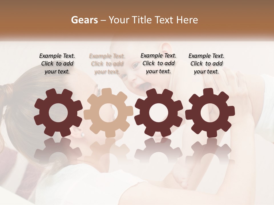 A Woman Holding A Baby In Her Arms PowerPoint Template