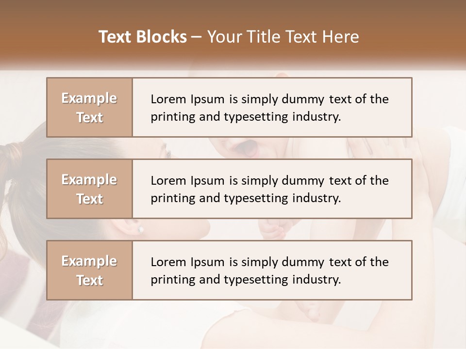 A Woman Holding A Baby In Her Arms PowerPoint Template