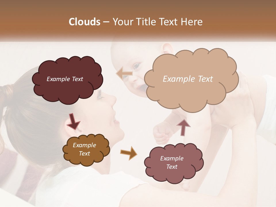 A Woman Holding A Baby In Her Arms PowerPoint Template