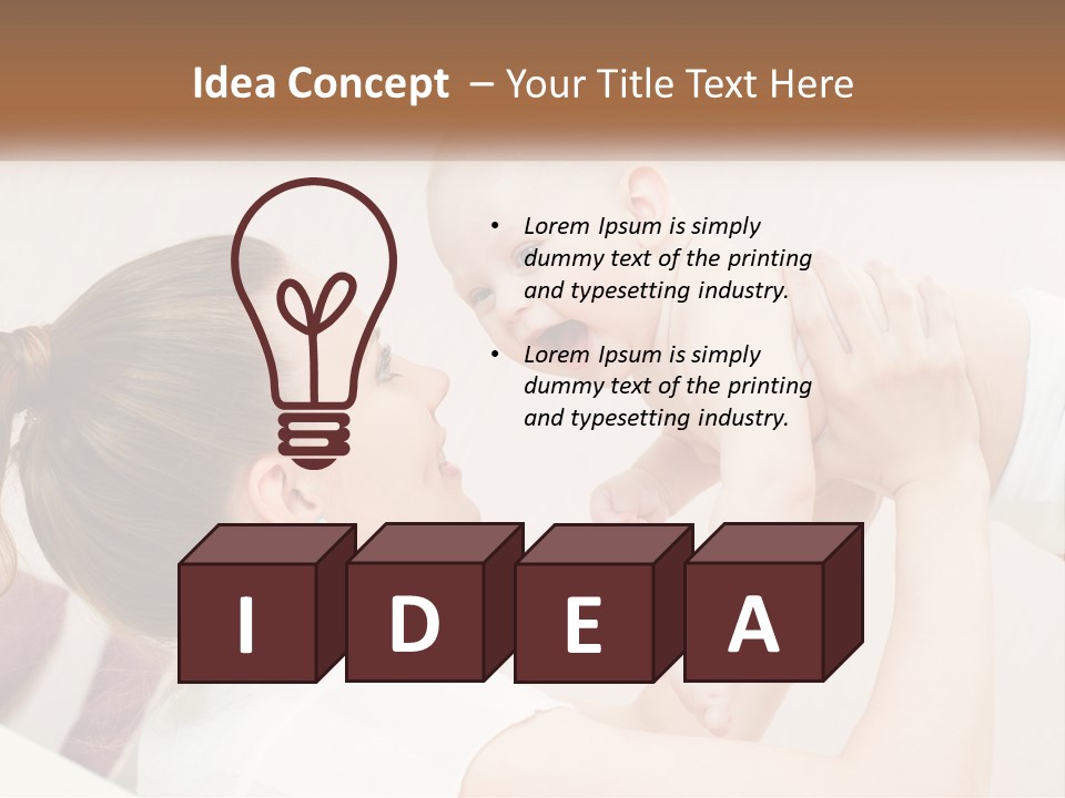 A Woman Holding A Baby In Her Arms PowerPoint Template