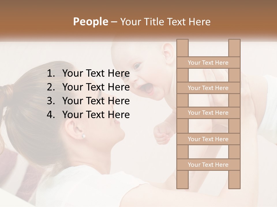 A Woman Holding A Baby In Her Arms PowerPoint Template