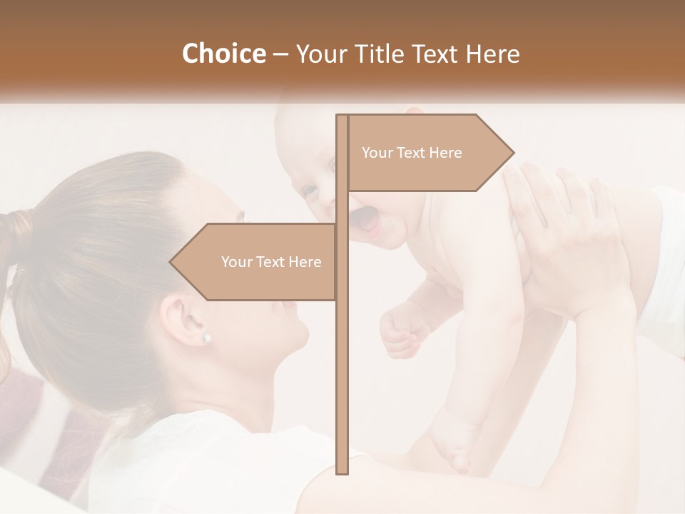 A Woman Holding A Baby In Her Arms PowerPoint Template