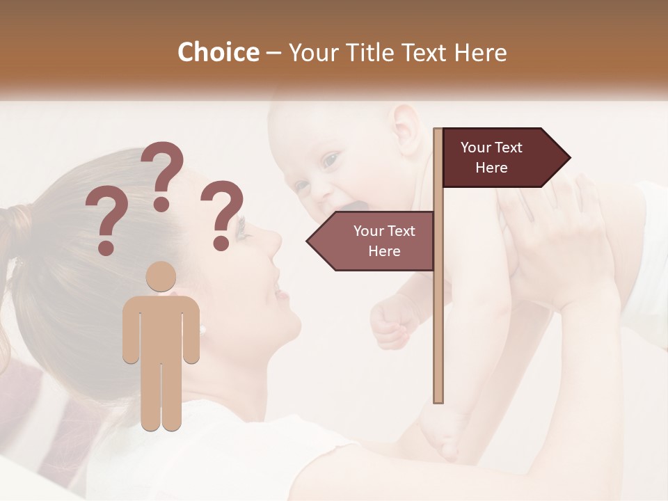 A Woman Holding A Baby In Her Arms PowerPoint Template