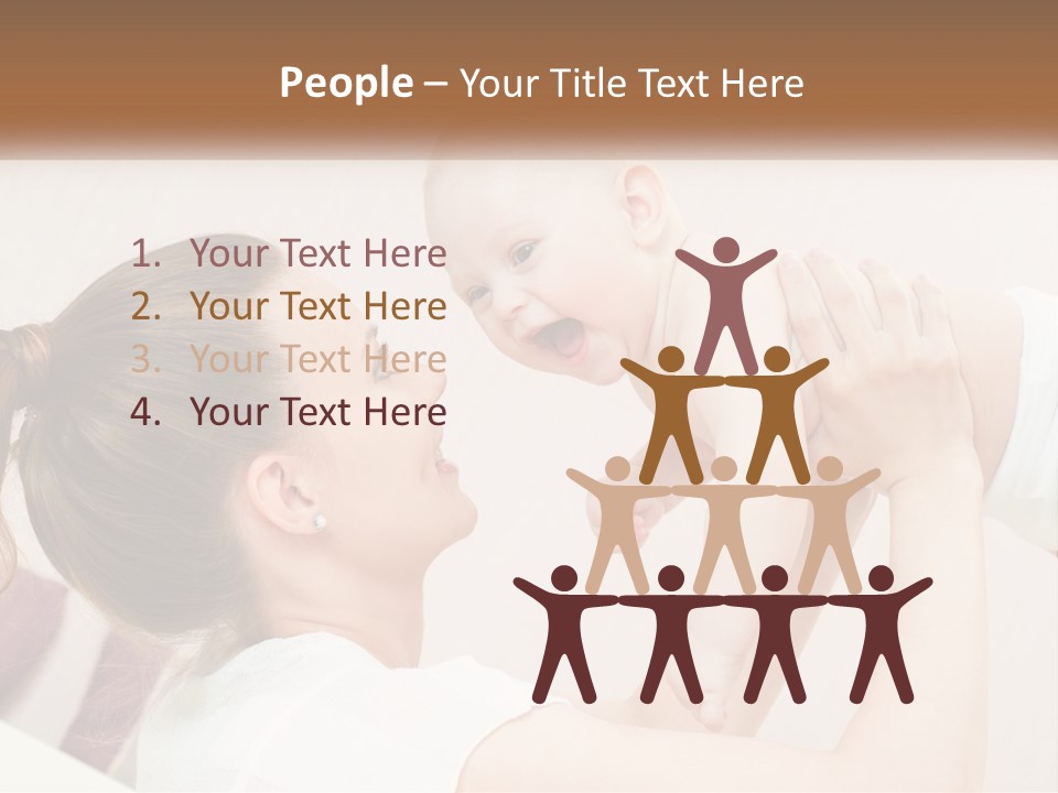 A Woman Holding A Baby In Her Arms PowerPoint Template