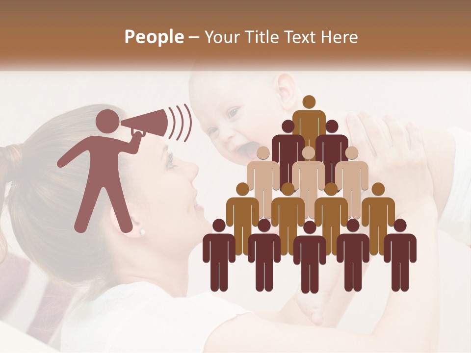 A Woman Holding A Baby In Her Arms PowerPoint Template