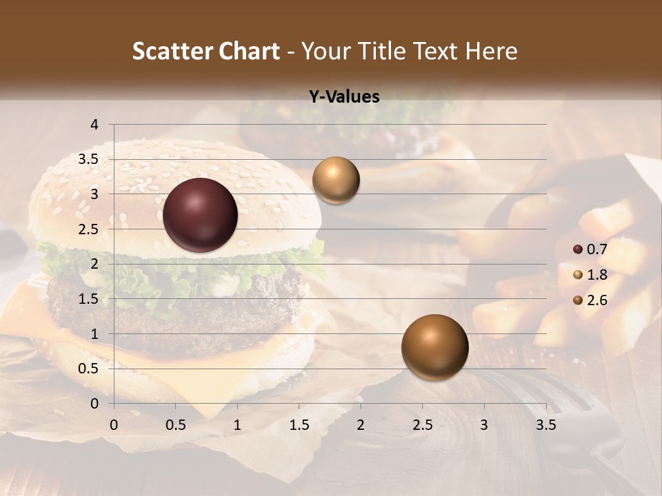 Two Hamburgers And Fries On A Wooden Table PowerPoint Template