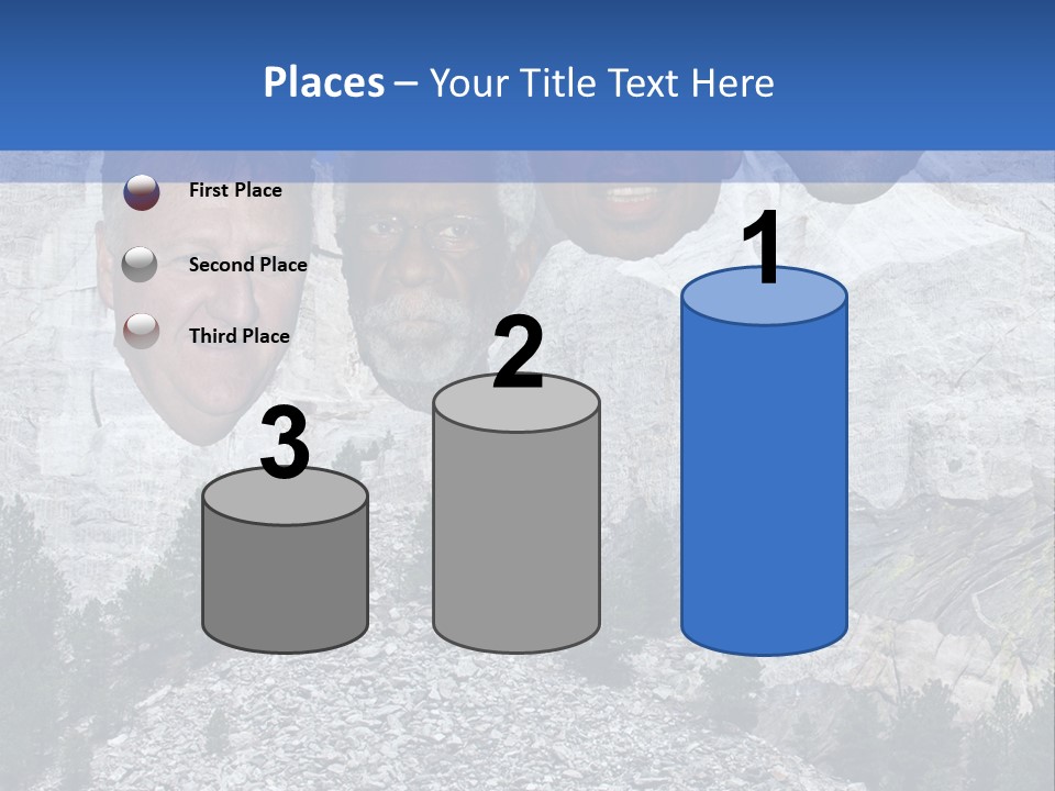 A Group Of People With A Mountain In The Background PowerPoint Template