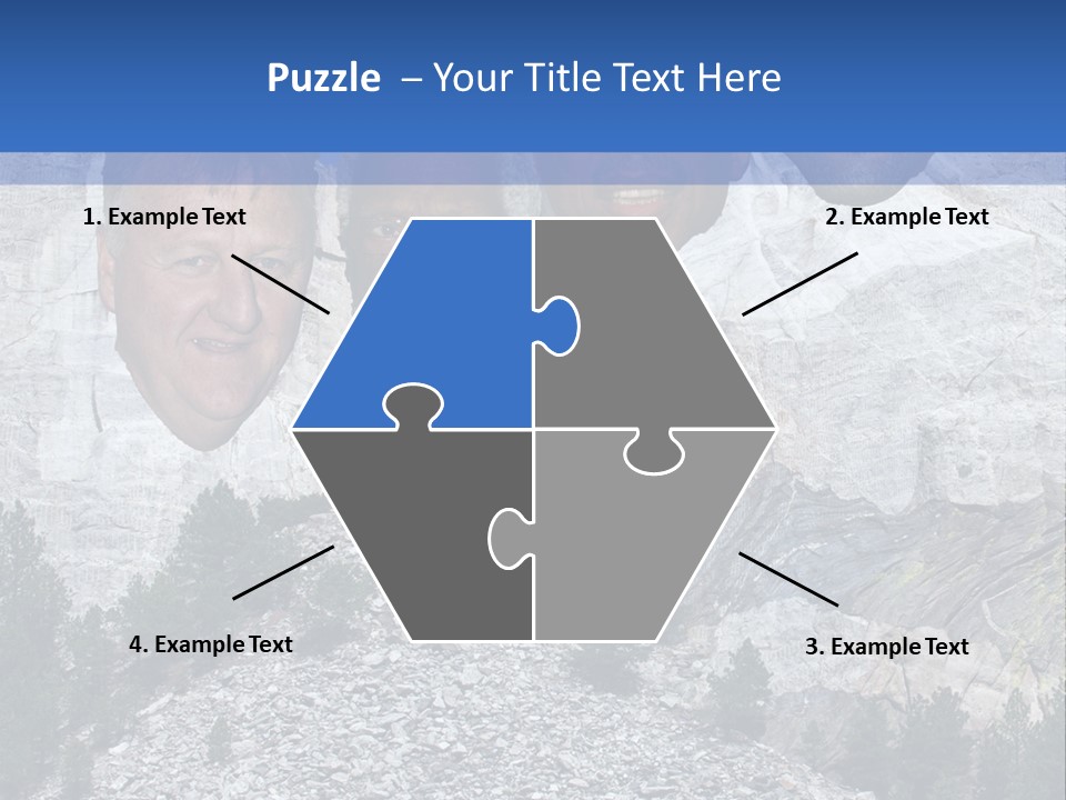 A Group Of People With A Mountain In The Background PowerPoint Template