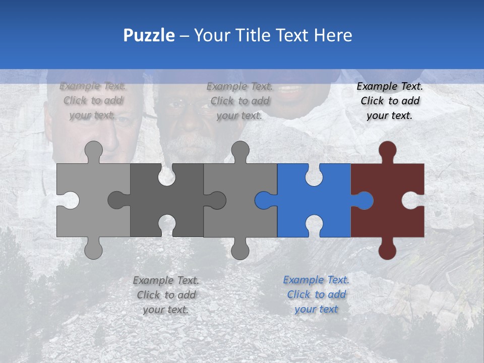 A Group Of People With A Mountain In The Background PowerPoint Template