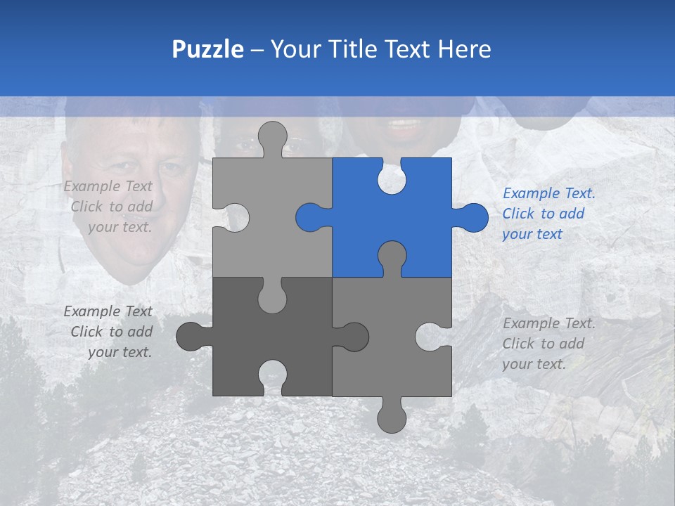 A Group Of People With A Mountain In The Background PowerPoint Template