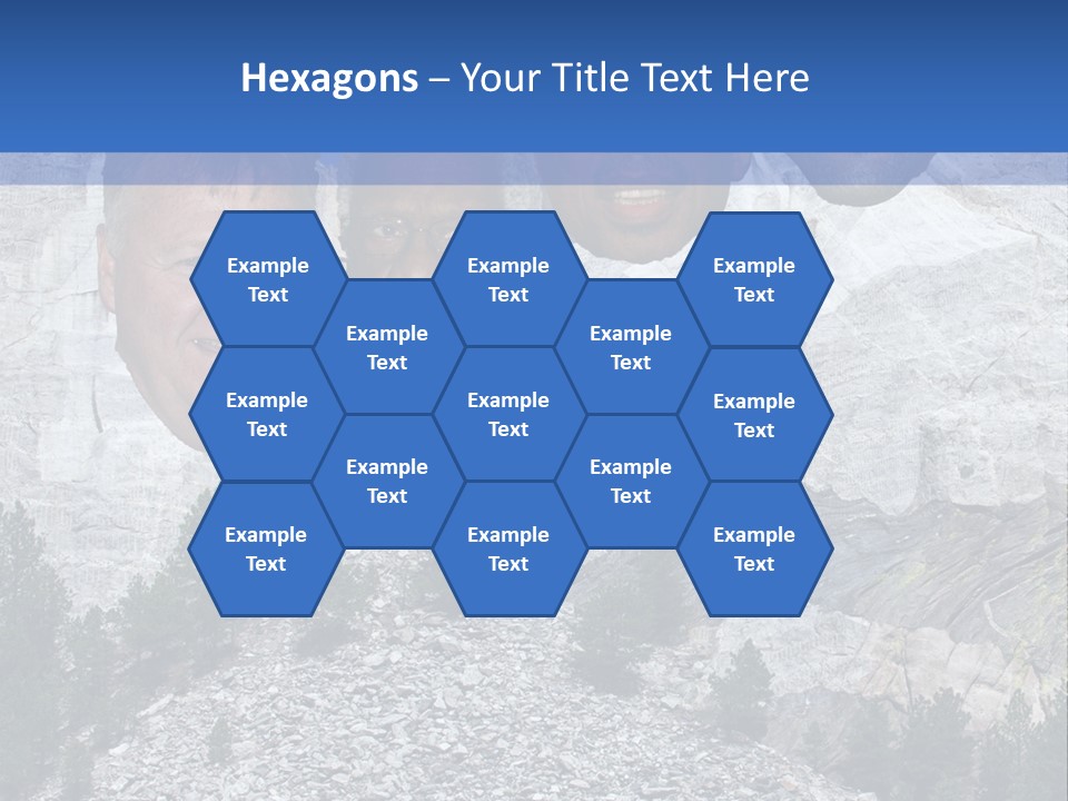 A Group Of People With A Mountain In The Background PowerPoint Template