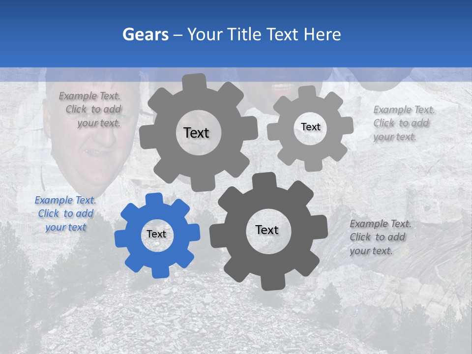 A Group Of People With A Mountain In The Background PowerPoint Template