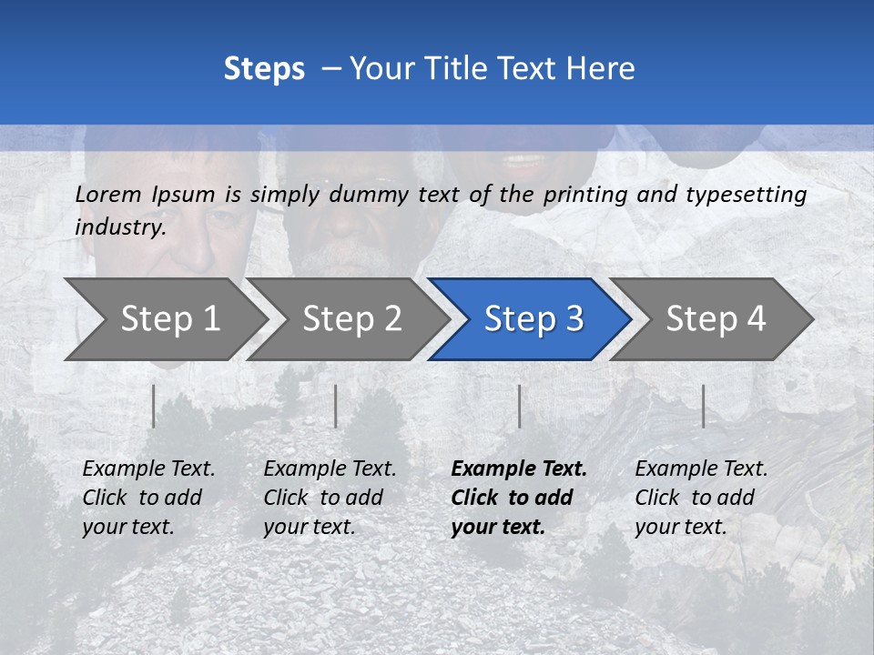 A Group Of People With A Mountain In The Background PowerPoint Template
