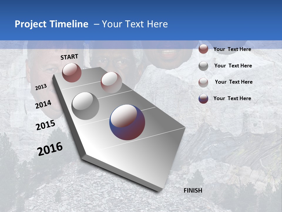 A Group Of People With A Mountain In The Background PowerPoint Template