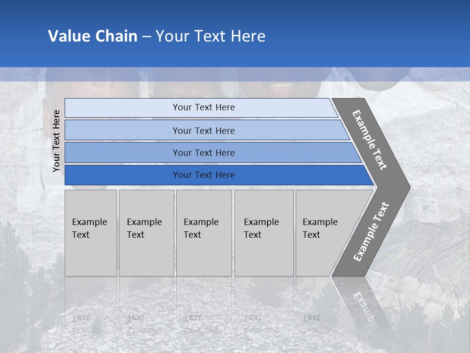 A Group Of People With A Mountain In The Background PowerPoint Template