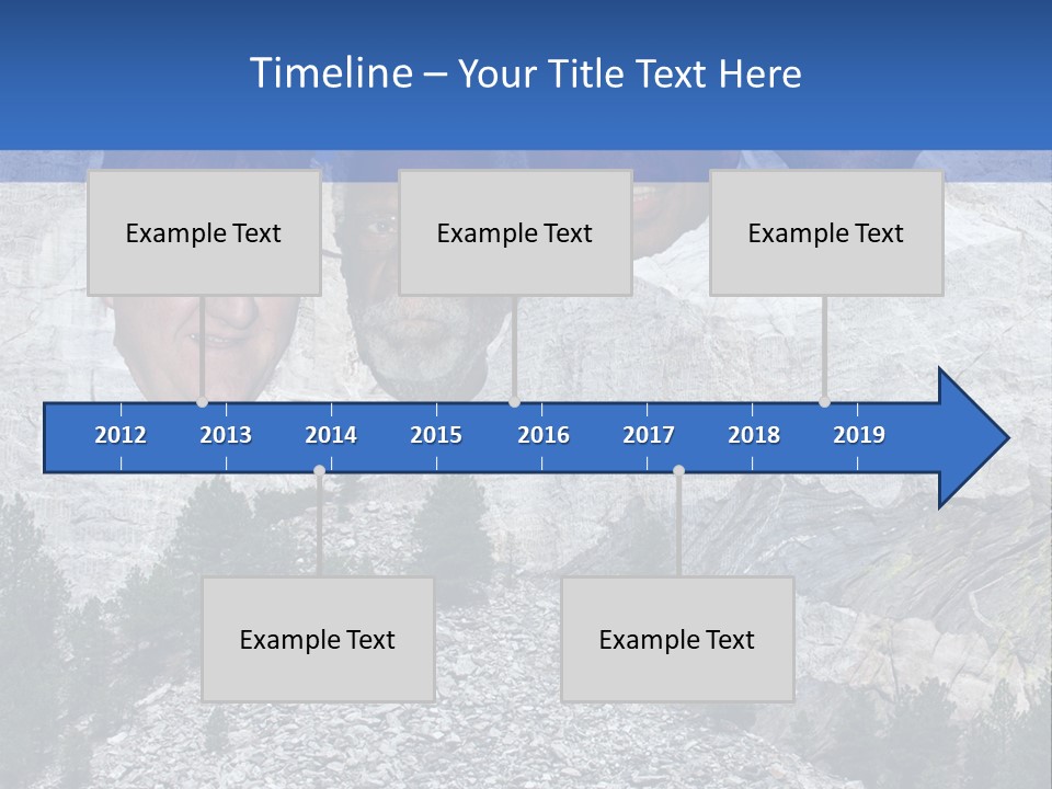 A Group Of People With A Mountain In The Background PowerPoint Template