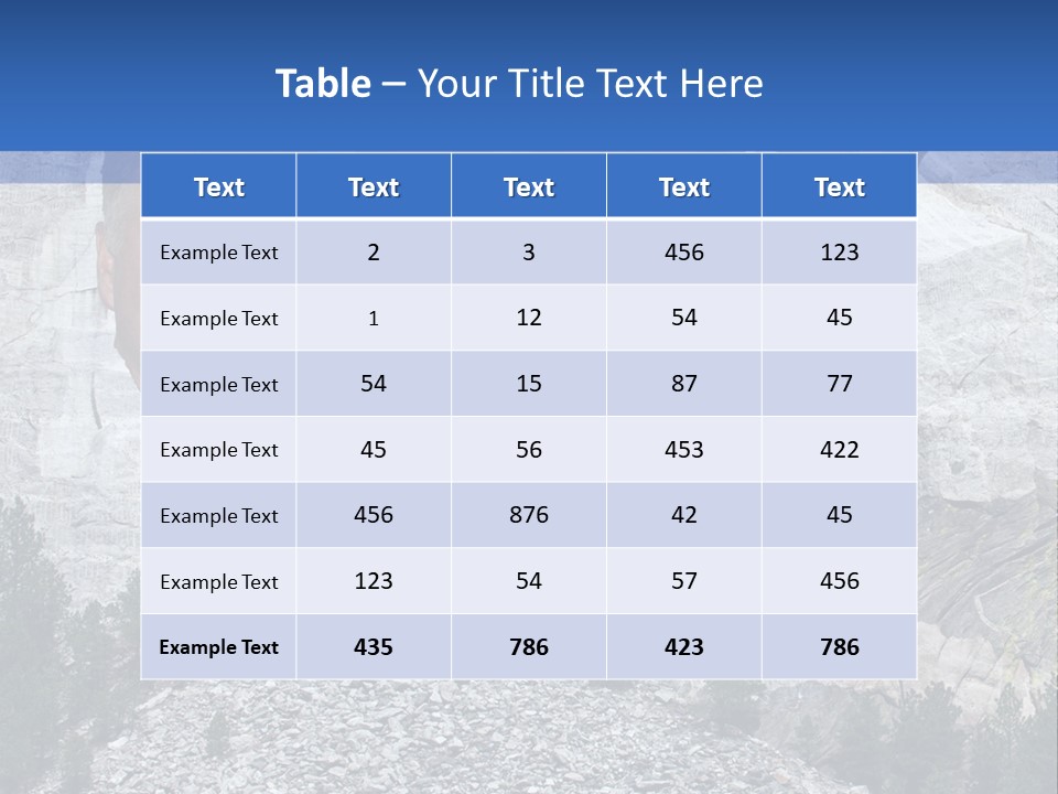 A Group Of People With A Mountain In The Background PowerPoint Template