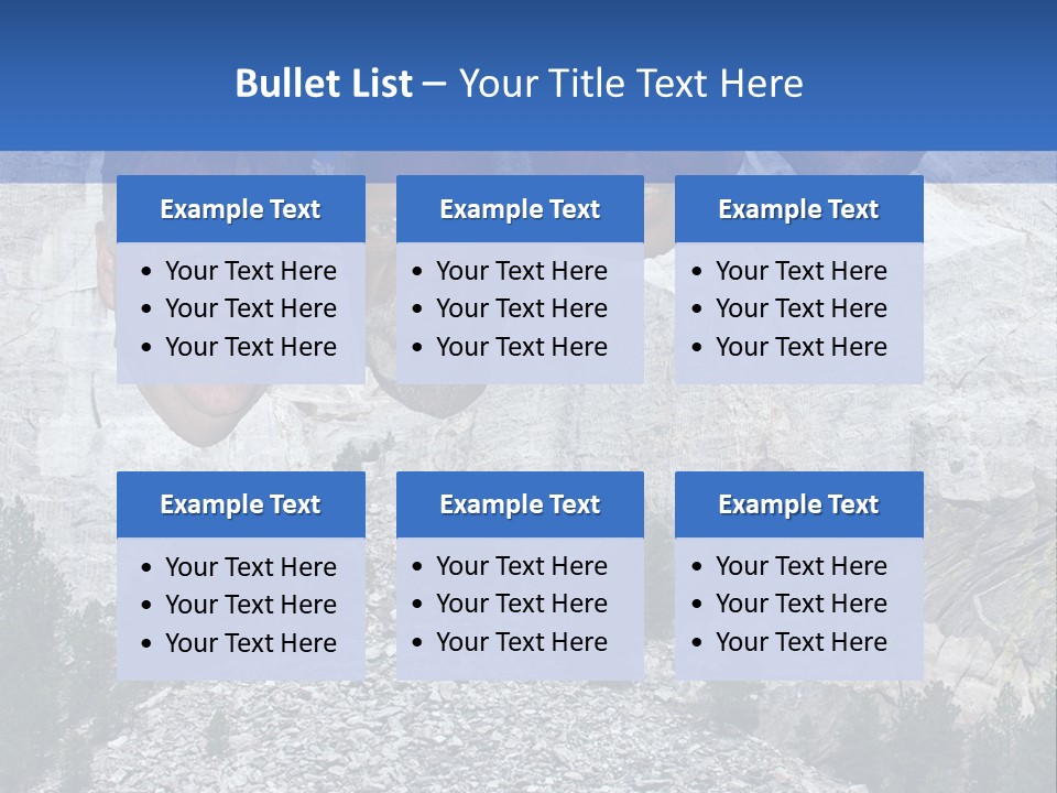 A Group Of People With A Mountain In The Background PowerPoint Template