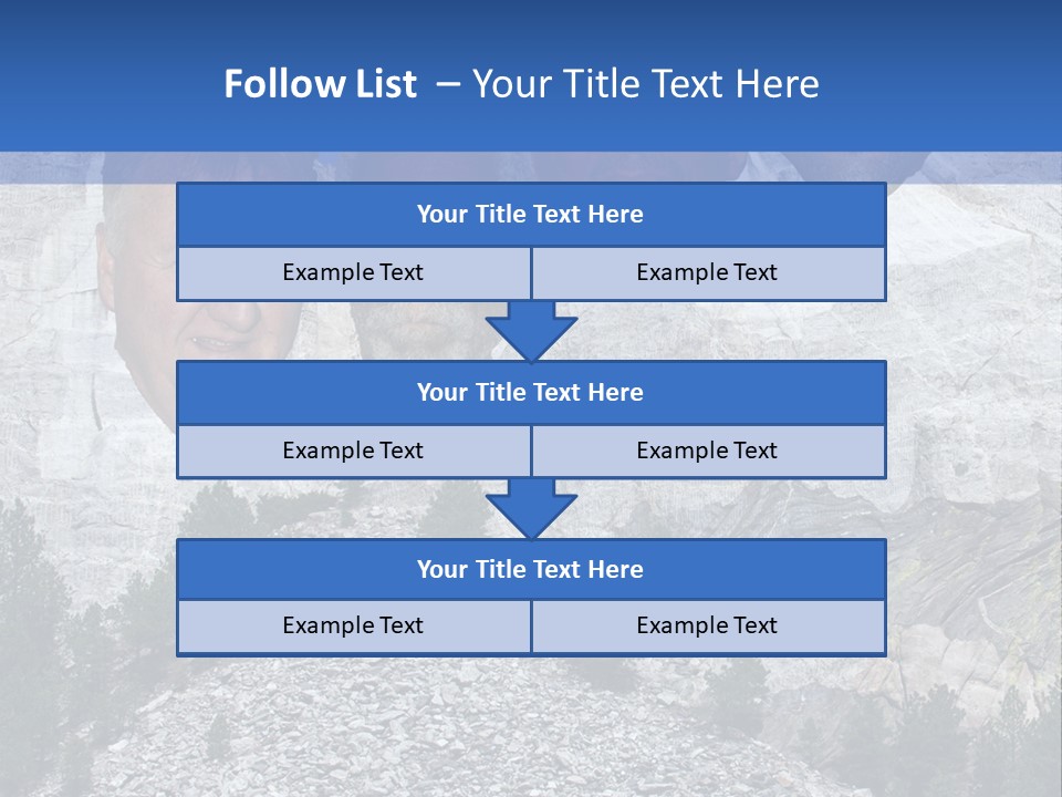 A Group Of People With A Mountain In The Background PowerPoint Template