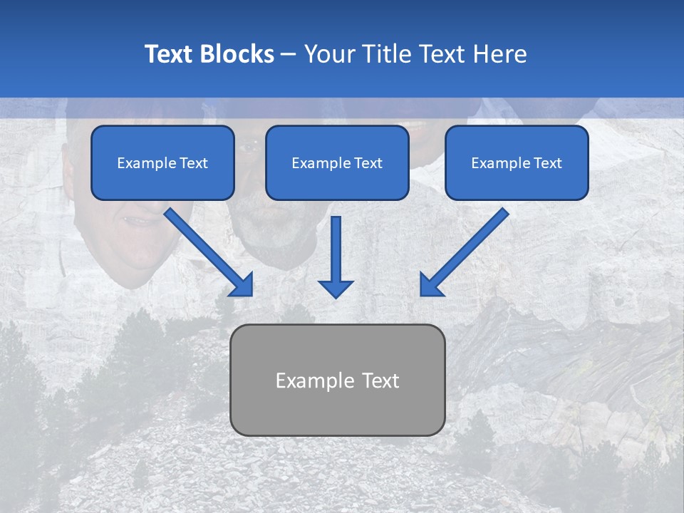 A Group Of People With A Mountain In The Background PowerPoint Template