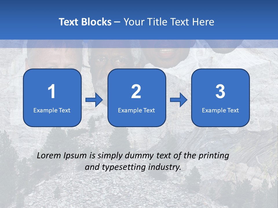 A Group Of People With A Mountain In The Background PowerPoint Template