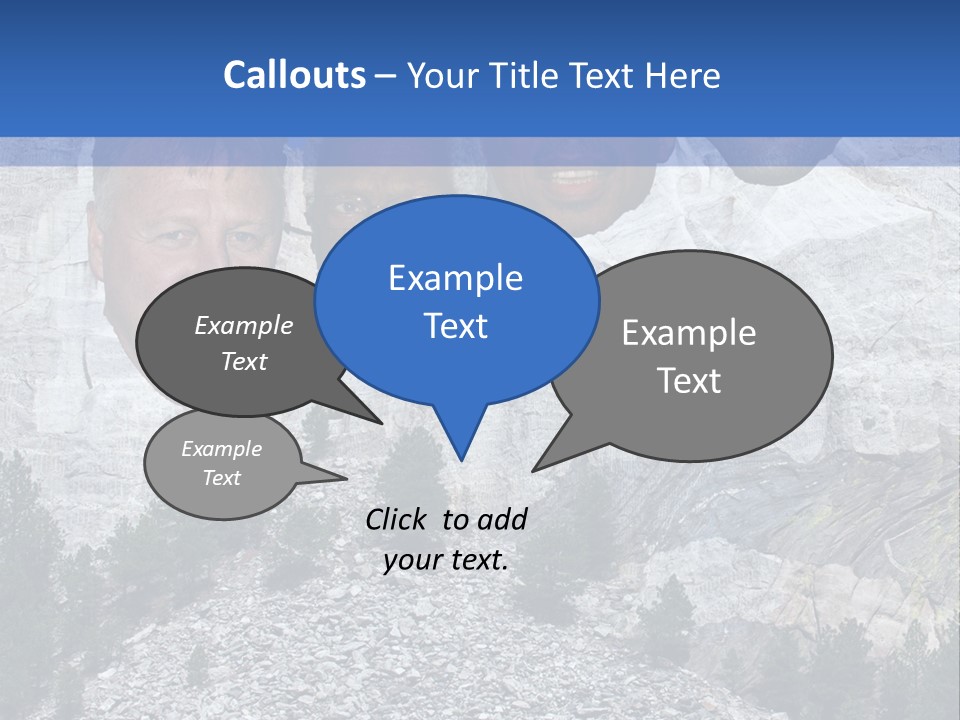 A Group Of People With A Mountain In The Background PowerPoint Template