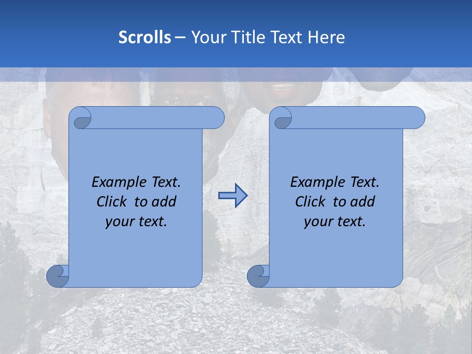 A Group Of People With A Mountain In The Background PowerPoint Template