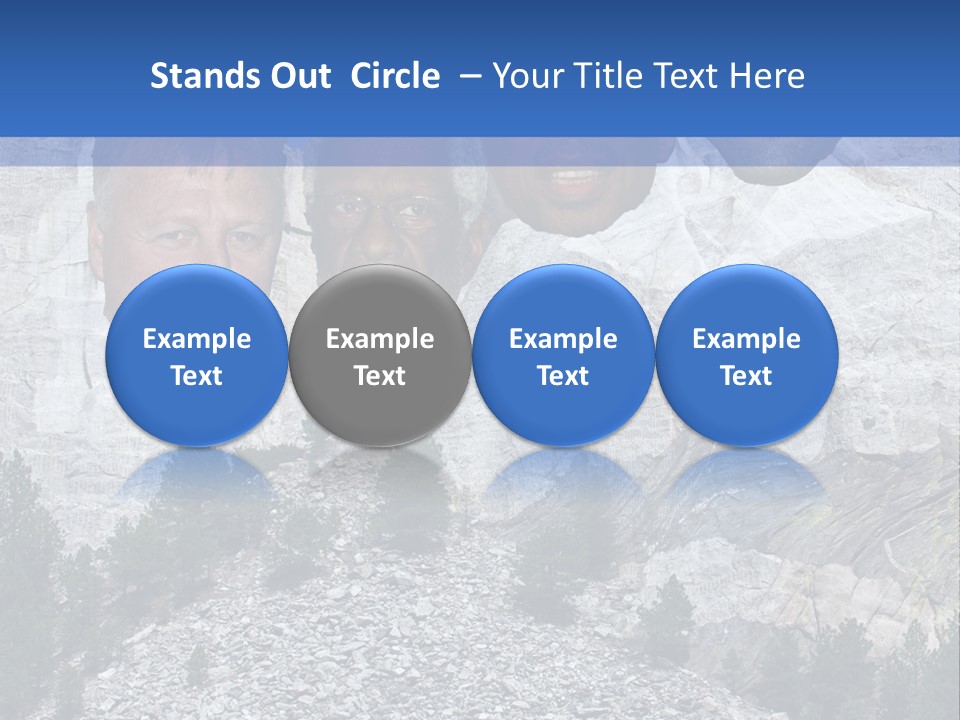 A Group Of People With A Mountain In The Background PowerPoint Template