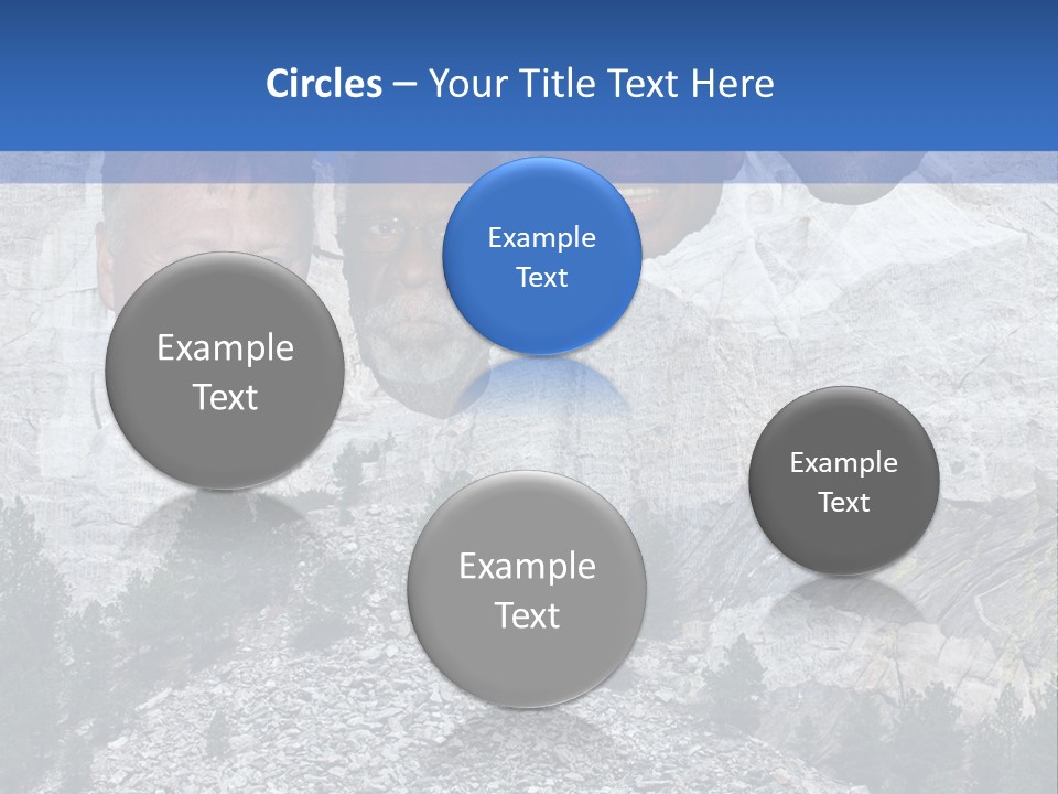 A Group Of People With A Mountain In The Background PowerPoint Template