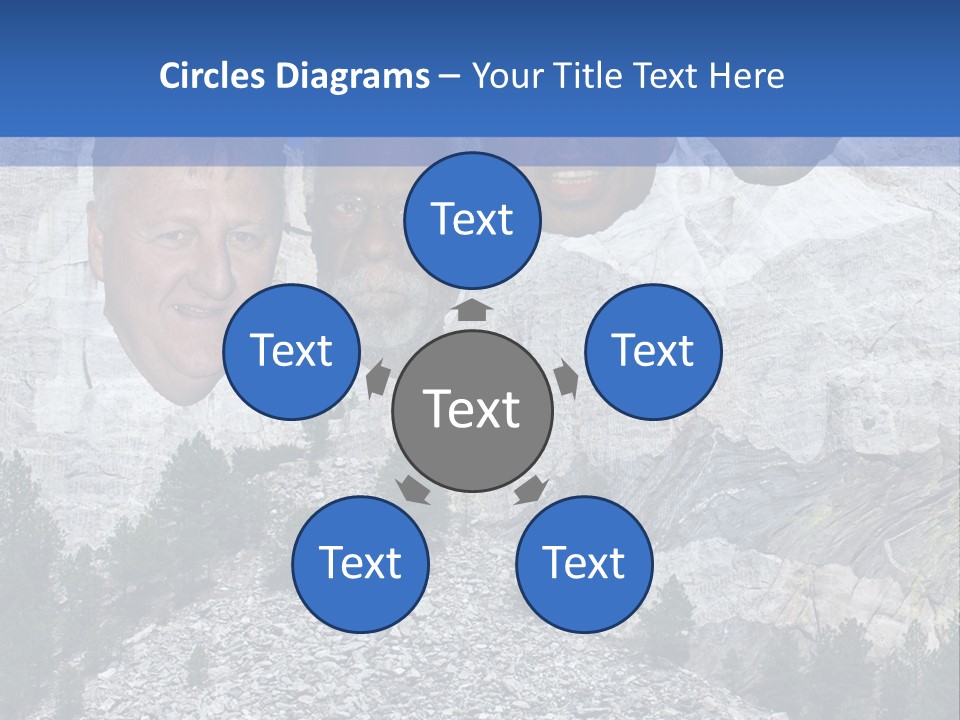 A Group Of People With A Mountain In The Background PowerPoint Template