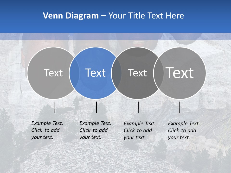 A Group Of People With A Mountain In The Background PowerPoint Template