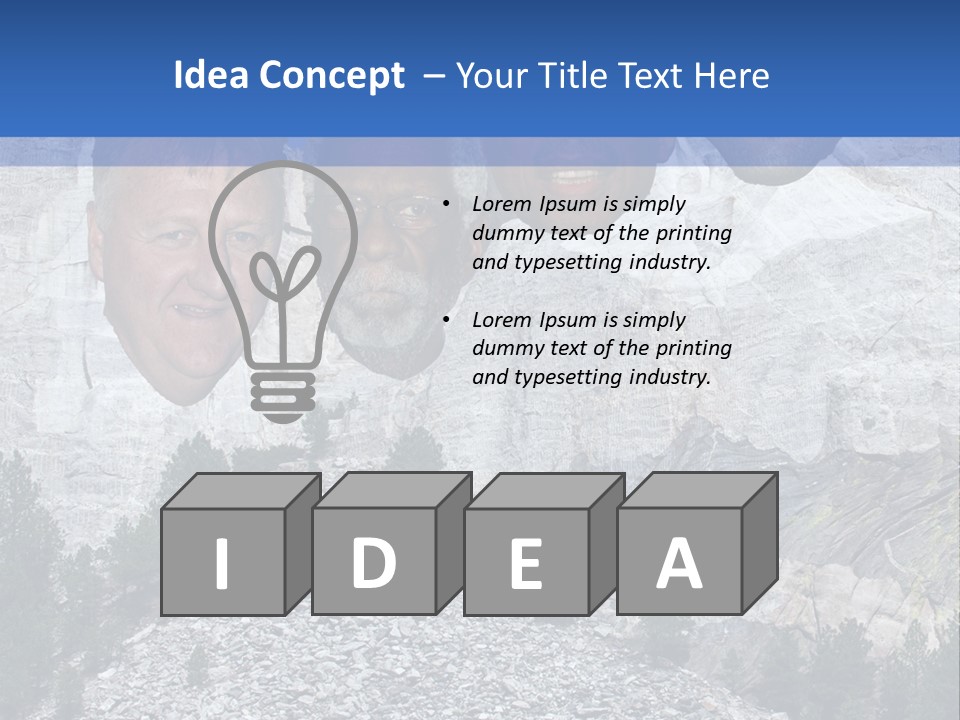 A Group Of People With A Mountain In The Background PowerPoint Template