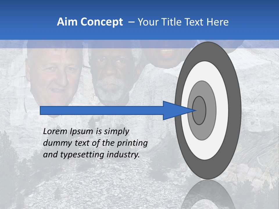 A Group Of People With A Mountain In The Background PowerPoint Template