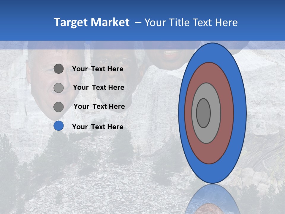 A Group Of People With A Mountain In The Background PowerPoint Template