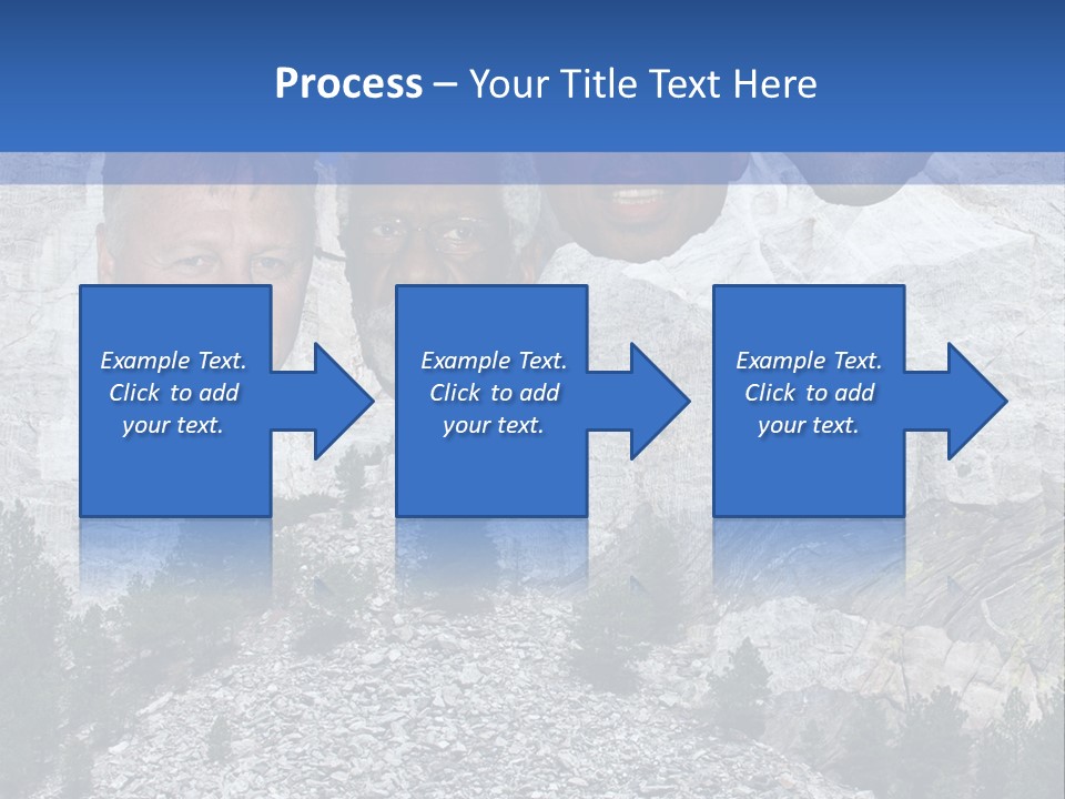A Group Of People With A Mountain In The Background PowerPoint Template