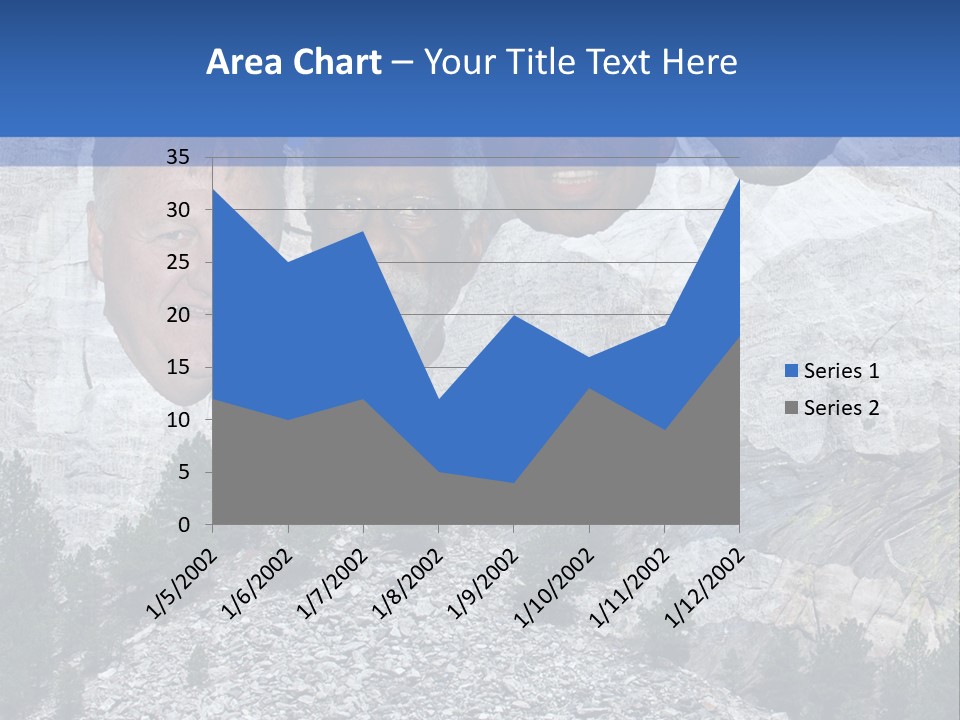 A Group Of People With A Mountain In The Background PowerPoint Template