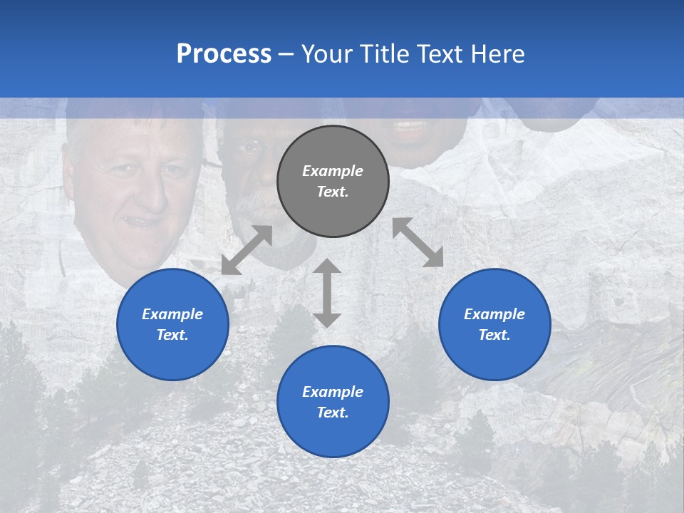 A Group Of People With A Mountain In The Background PowerPoint Template